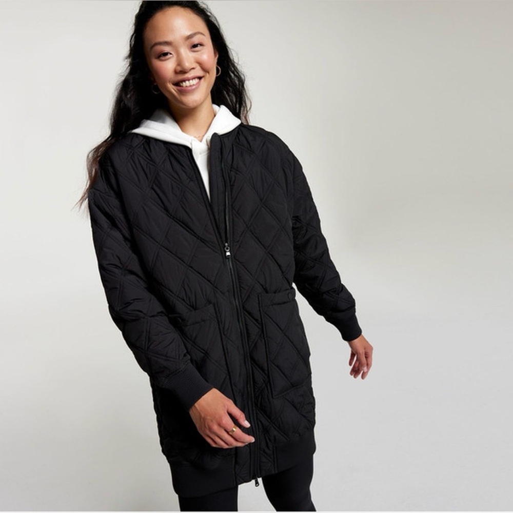 Calia by Carrie Underwood Black Quilted Bomber Jacket